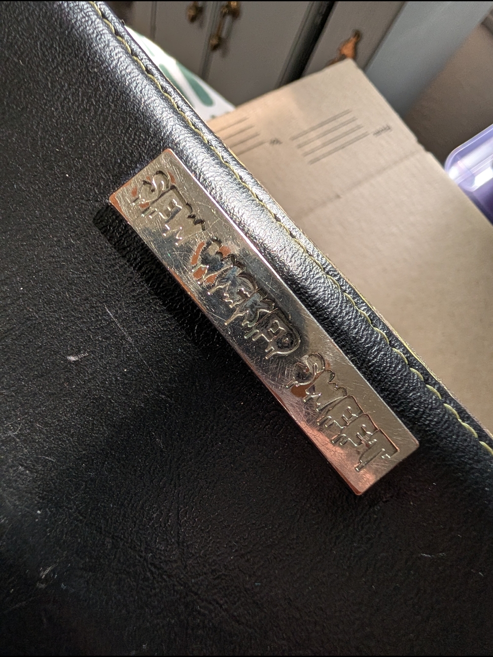 😍Sew Wicked Sweet Handmade Leather Beetlejuice Wallet. - Picture 3 of 16
